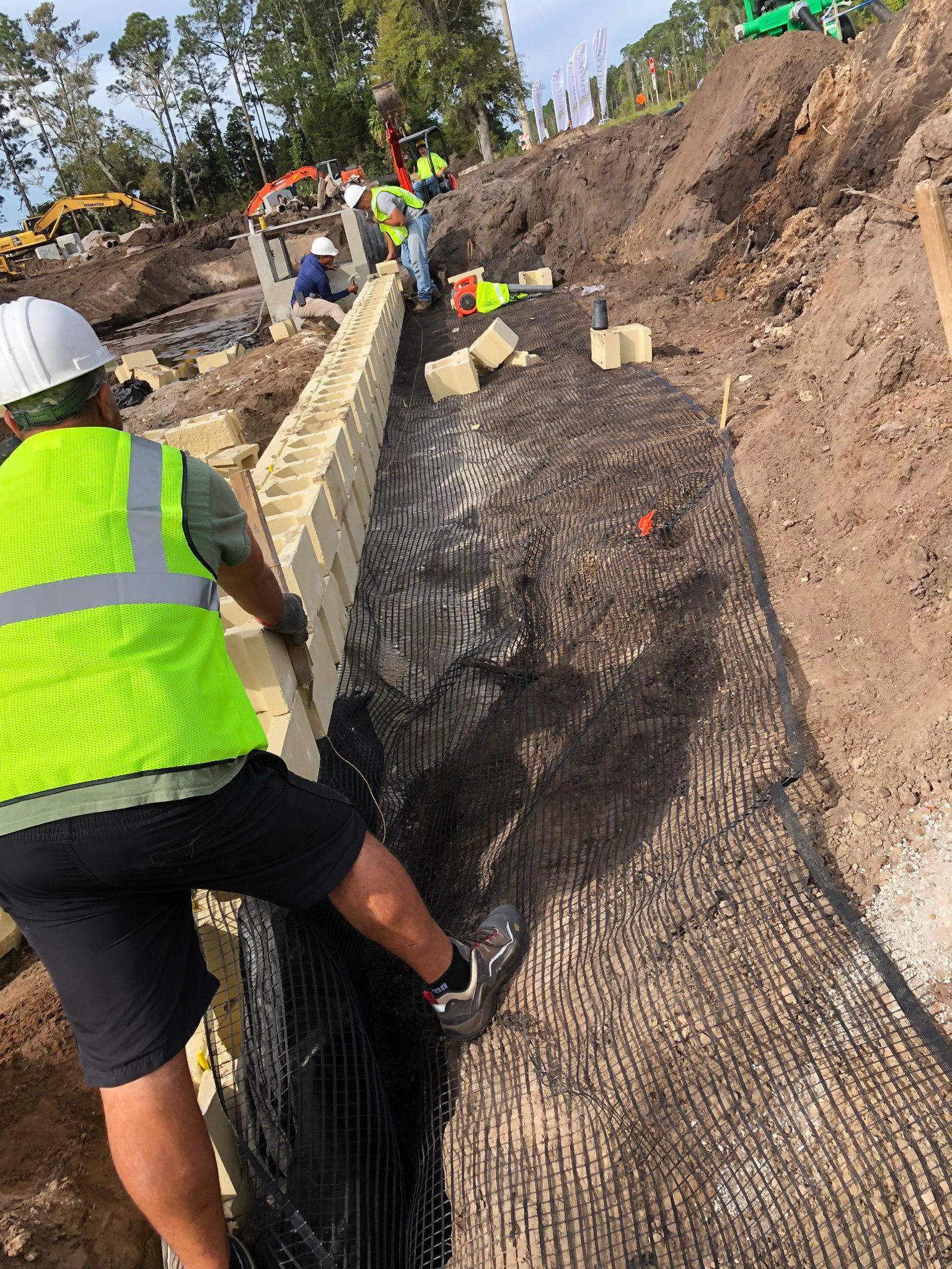 Retaining Walls installation in St. Augustine FL
