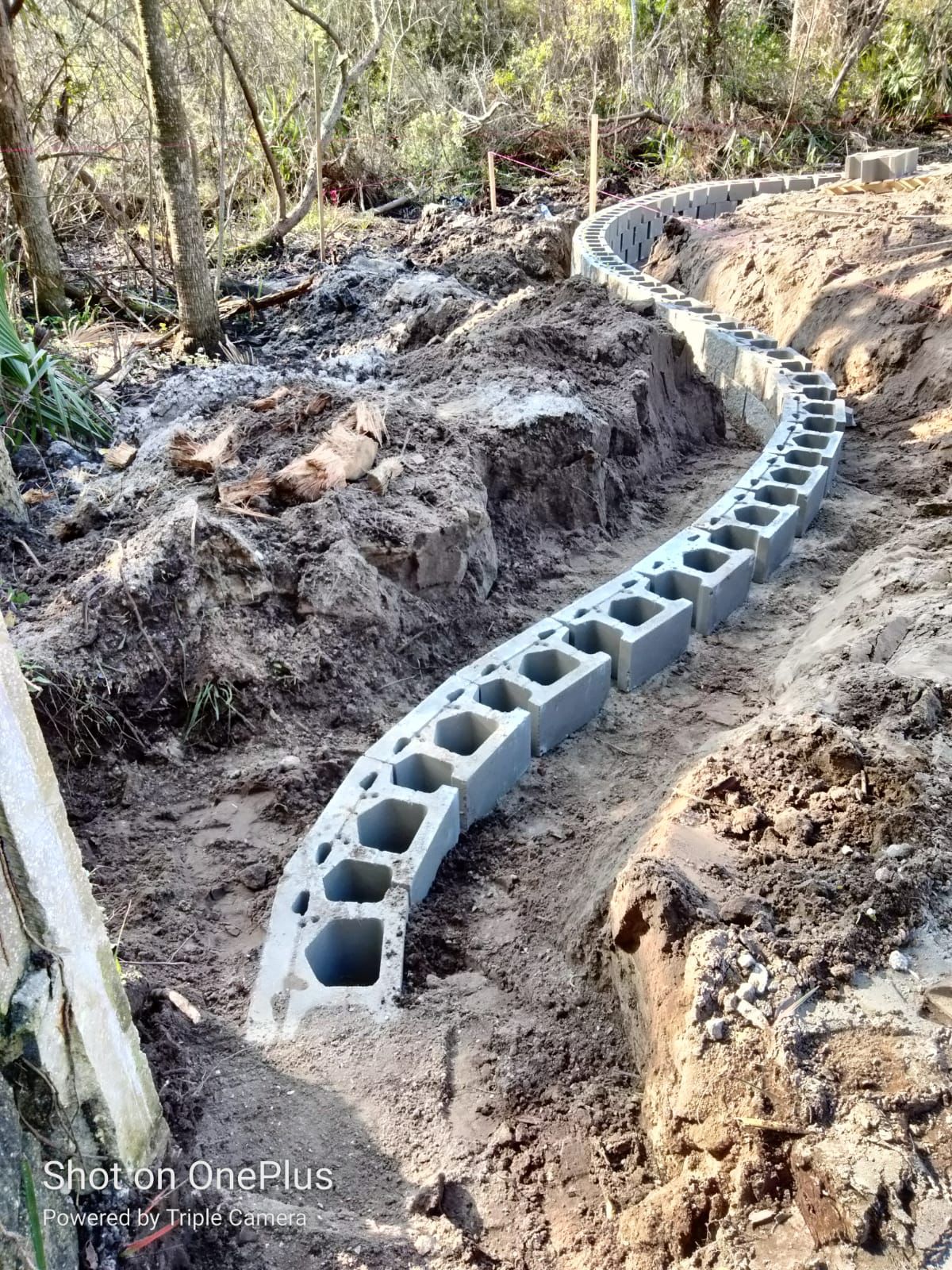 Retaining Walls detail work in St. Augustine FL